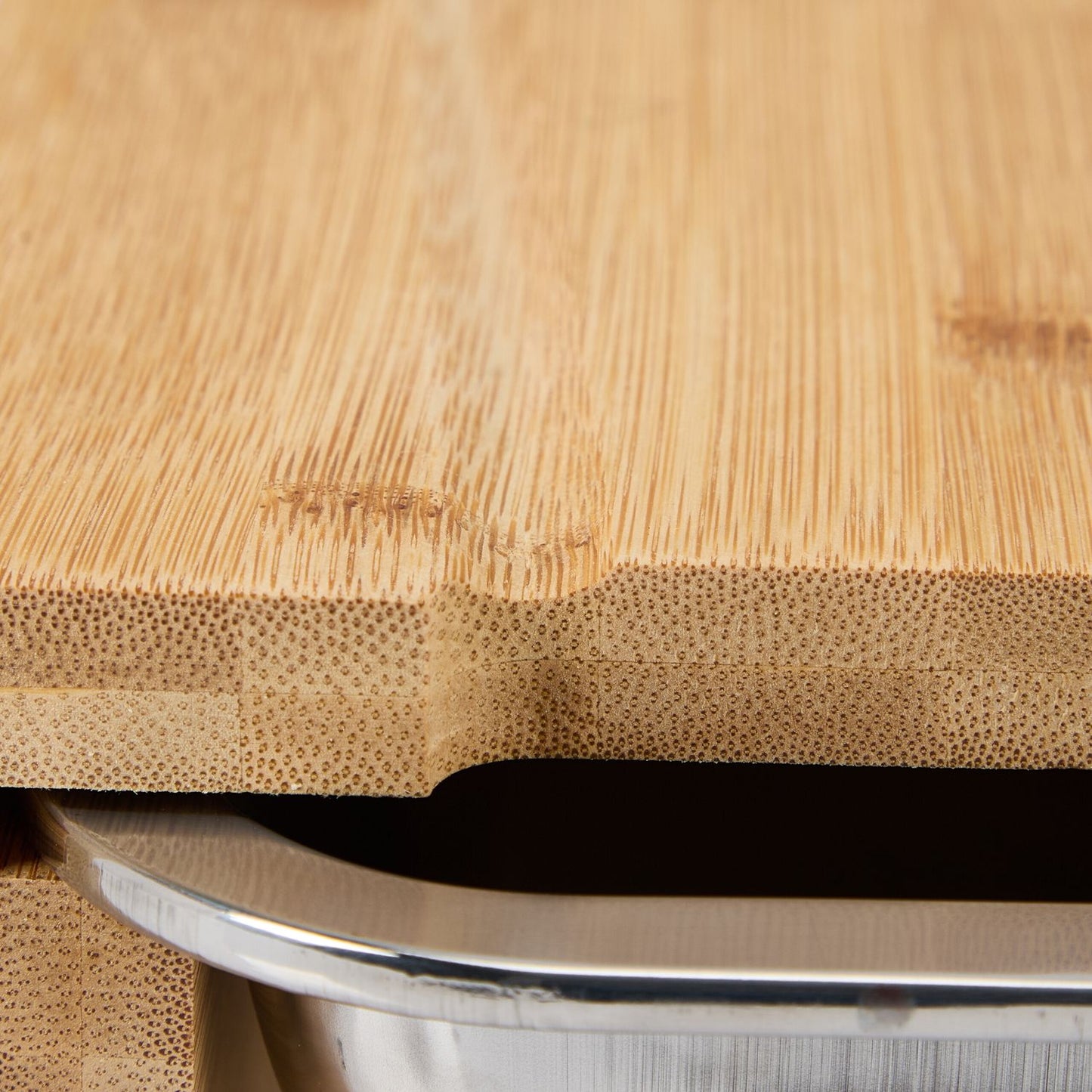 Bamboo Cutting Board with Juice Grooves and Trays