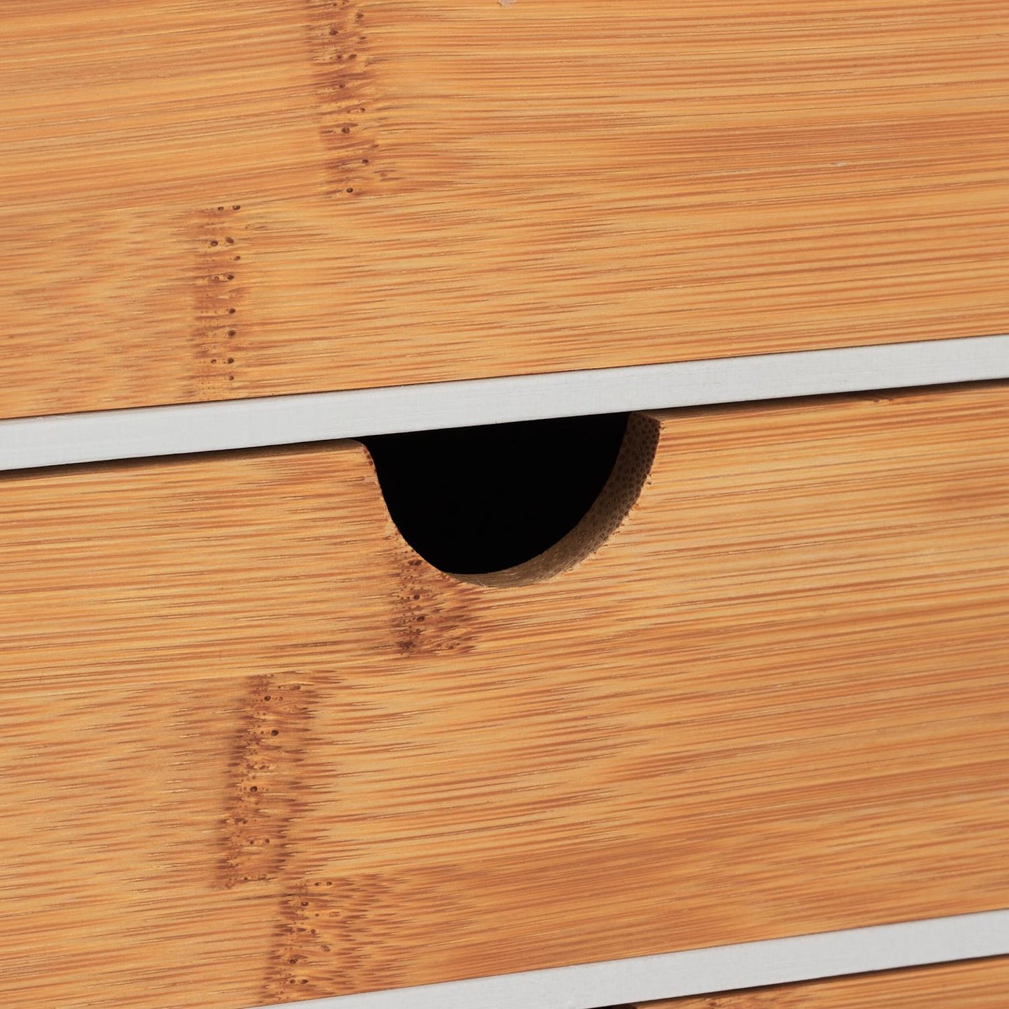 Bamboo Desk Drawer Organizer with 4 Compartments