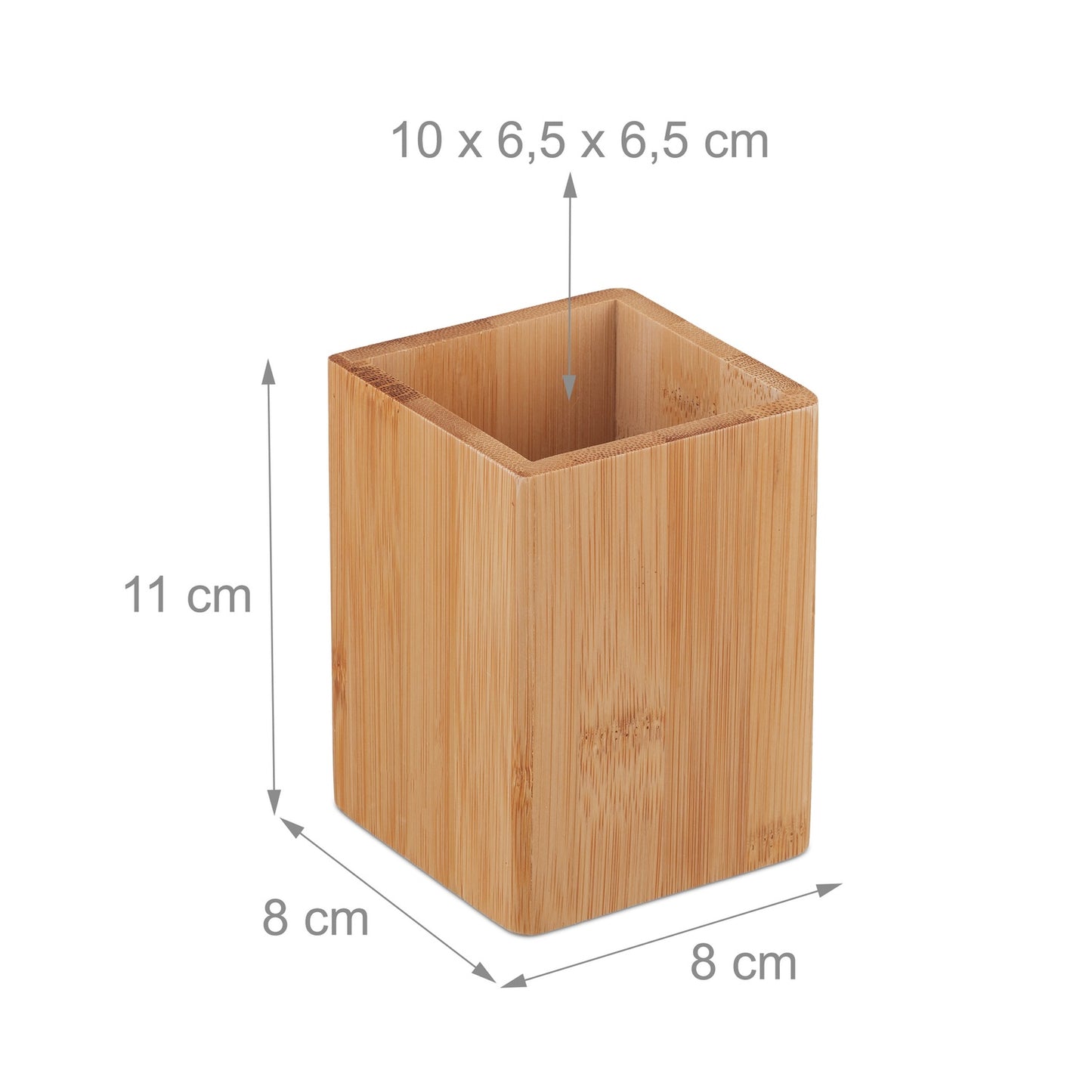 Bamboo Desk Organiser – Pen and Makeup Holder