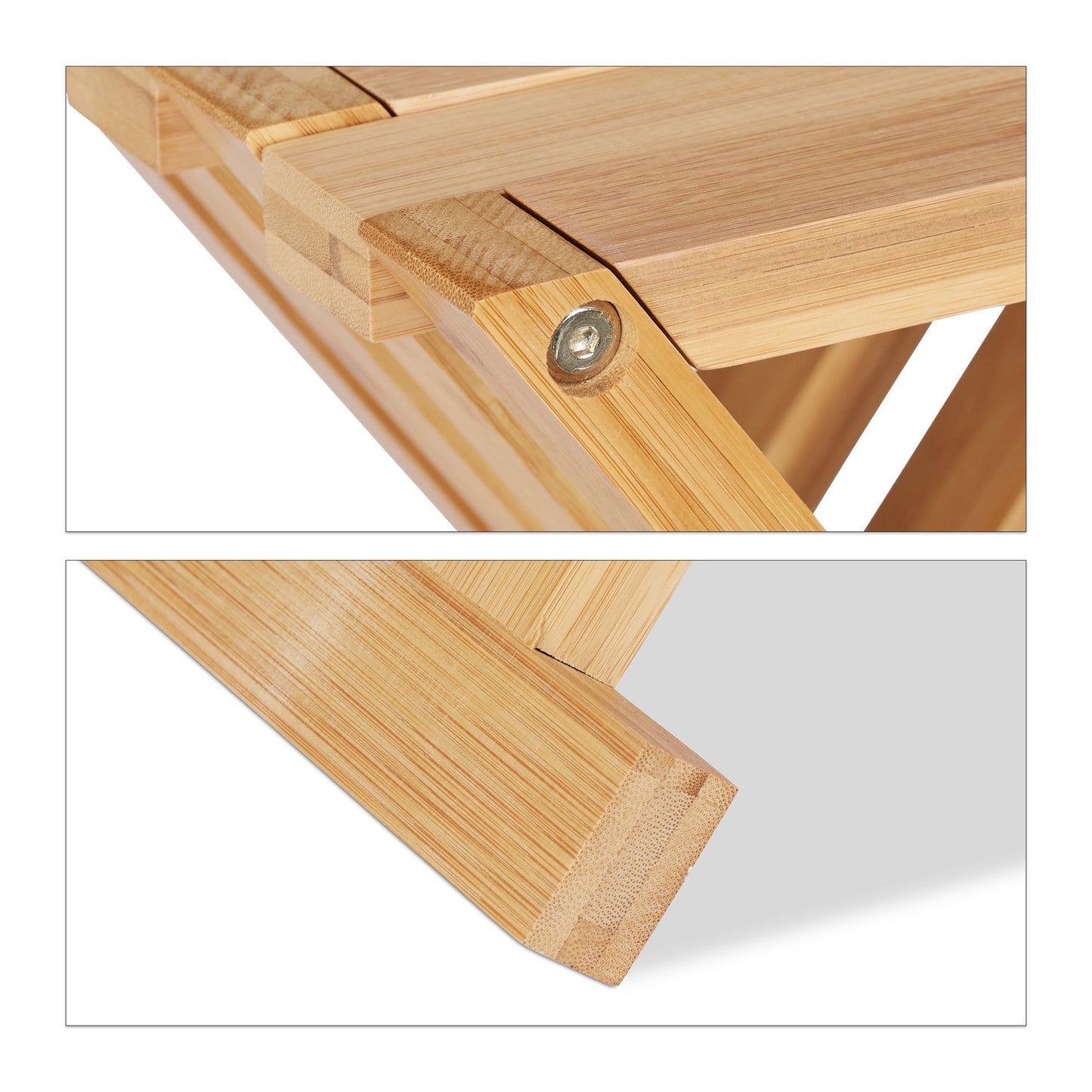 Bamboo Folding Stool – Compact, Versatile, Indoor/Outdoor Use