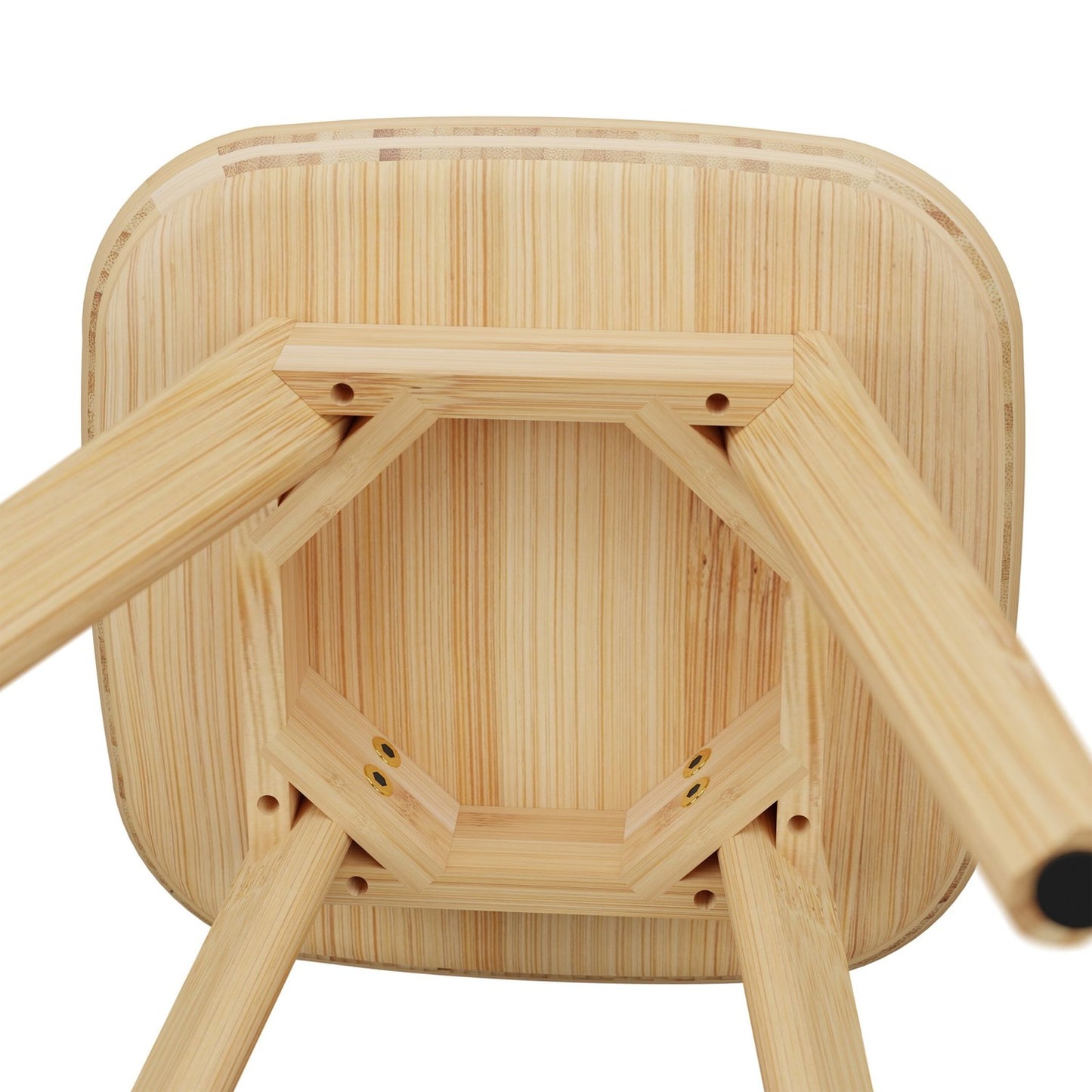 Bamboo Kitchen Stools, Set of 2, Moisture-Resistant