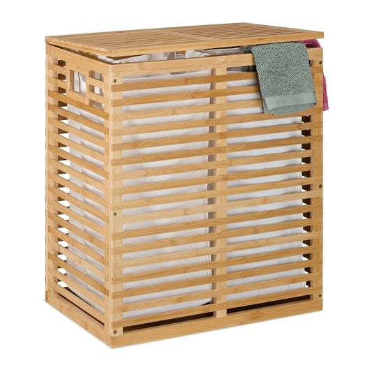 Bamboo Laundry basket with 2 sacks