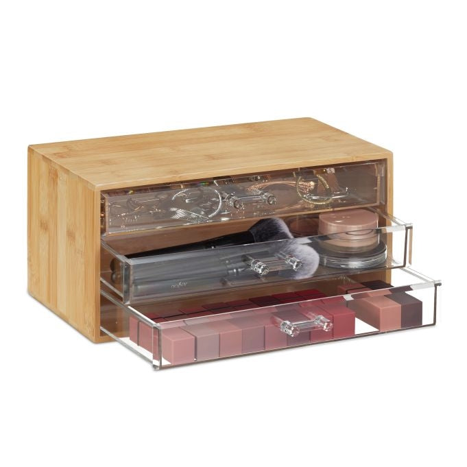Bamboo Makeup Organiser