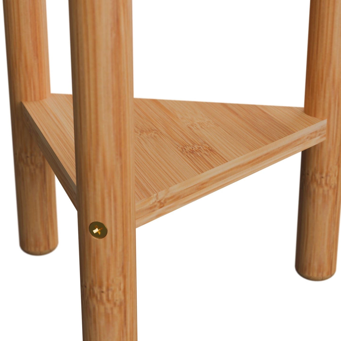 Bamboo & Plastic Indoor Plant Stand – Large Display Shelf