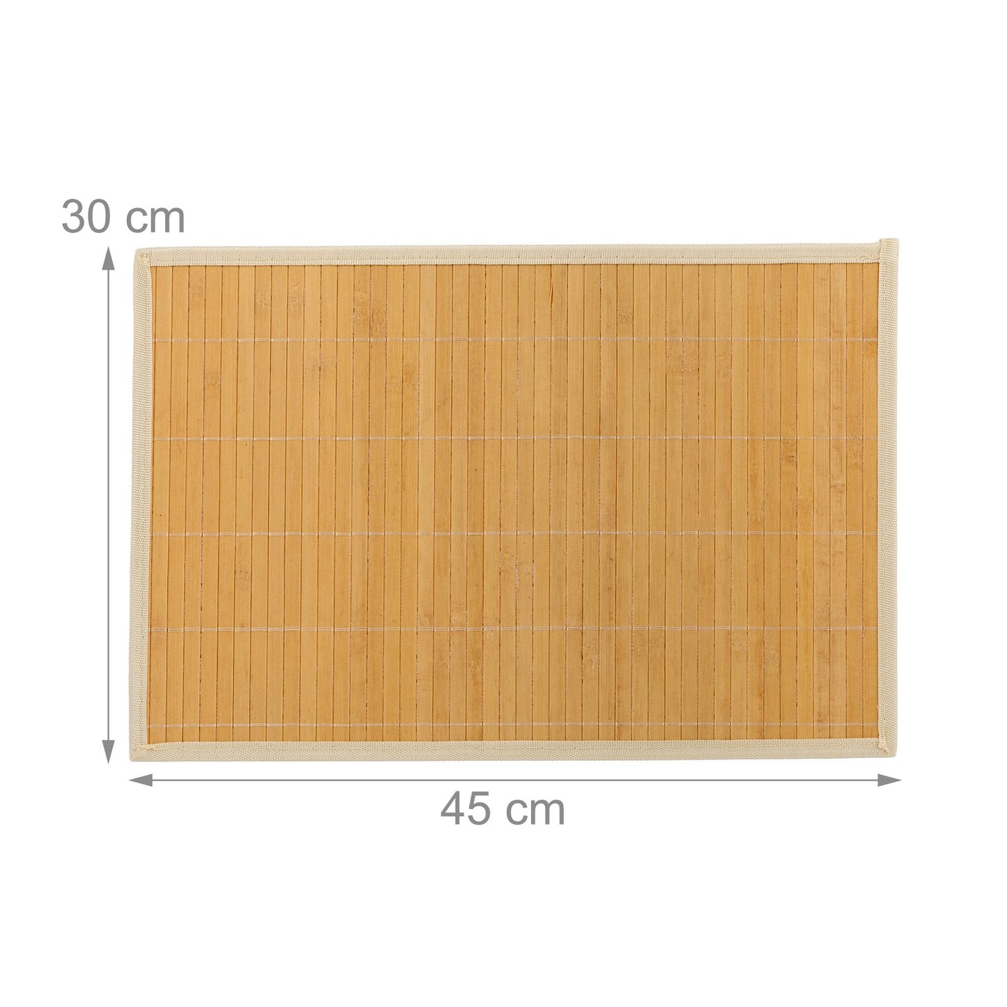 Bamboo Polyester Placemats Set of 6 with Coasters