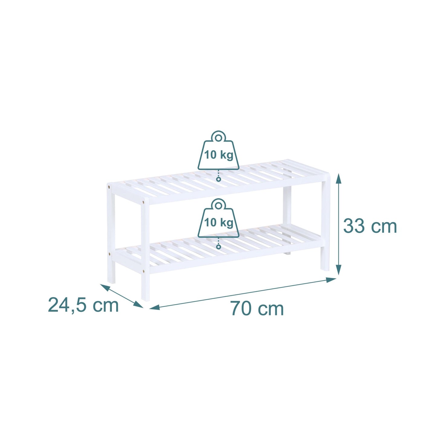 Bamboo Shoe Rack, 3-Tier, Space-Saving Design