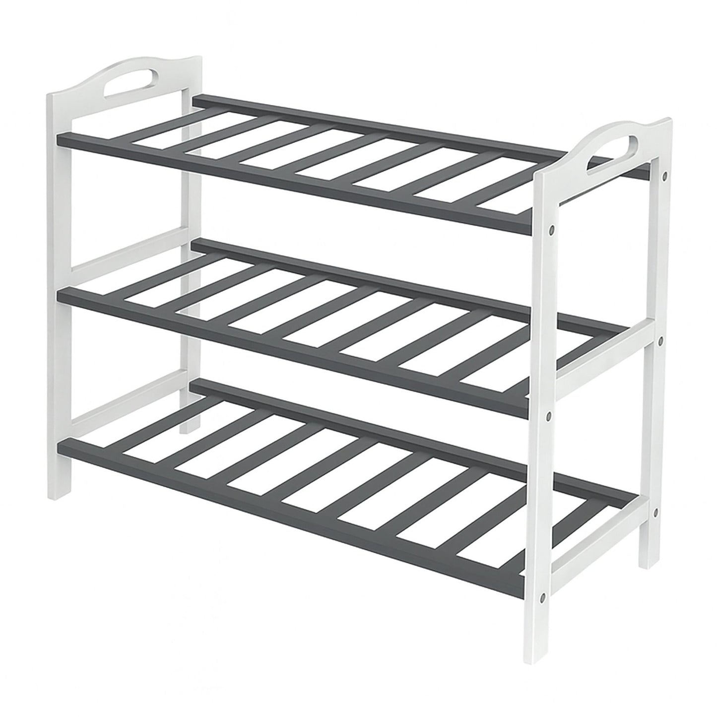 Bamboo Shoe Rack, 3 Tiers, Holds 9 Pairs