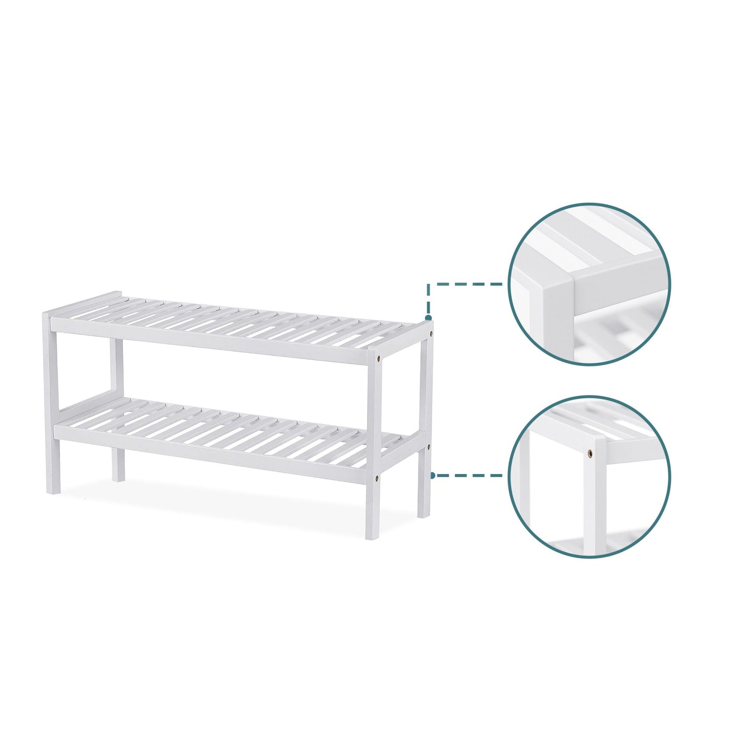 Bamboo Shoe Rack – Space-Saving, Holds 9 Pairs
