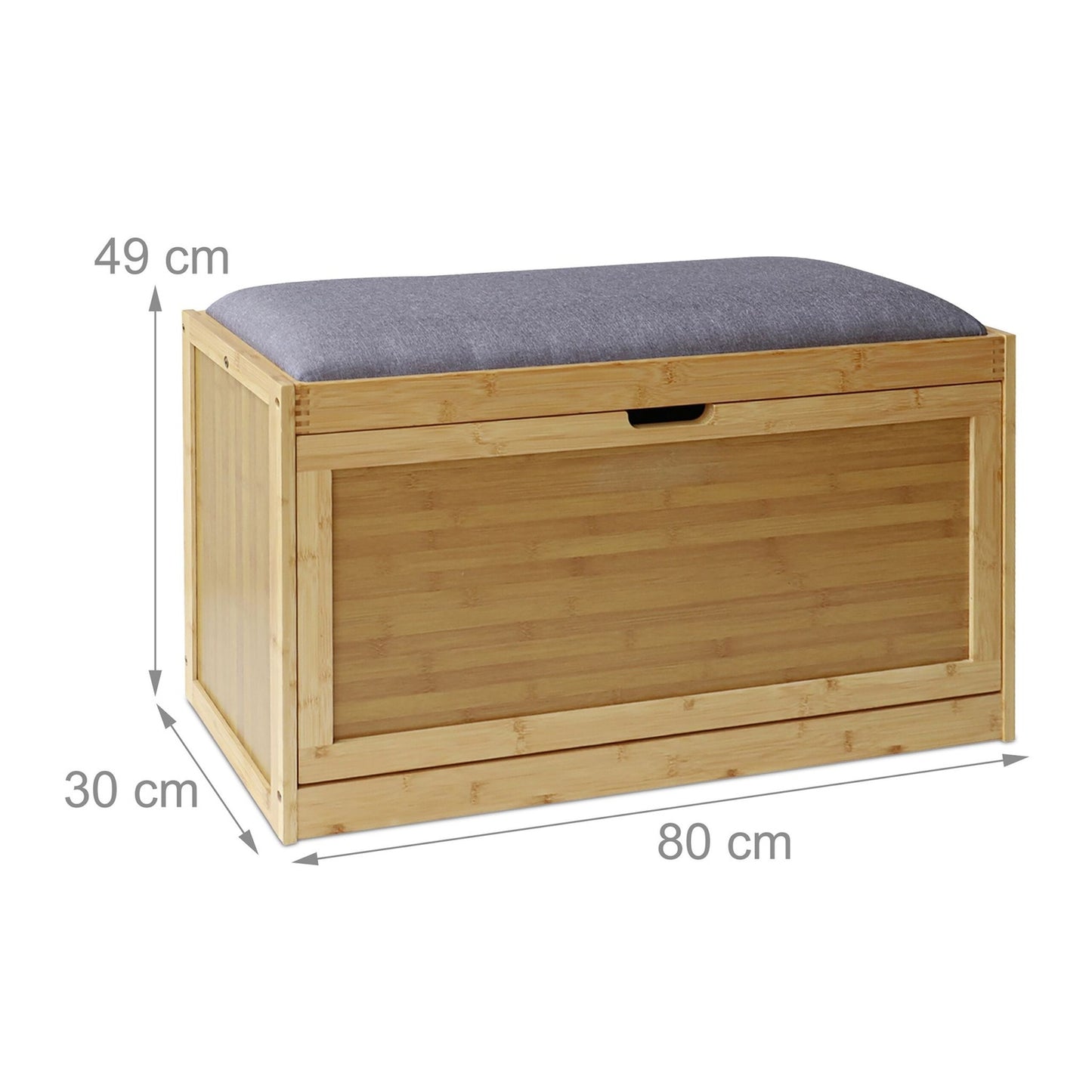 Bamboo Shoe Storage Bench with Padded Seat, Holds 8 Pairs