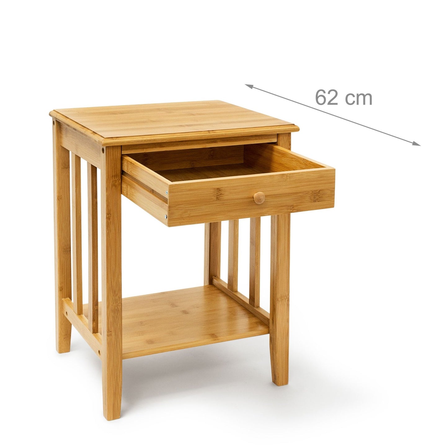 Bamboo Side Table with Drawer