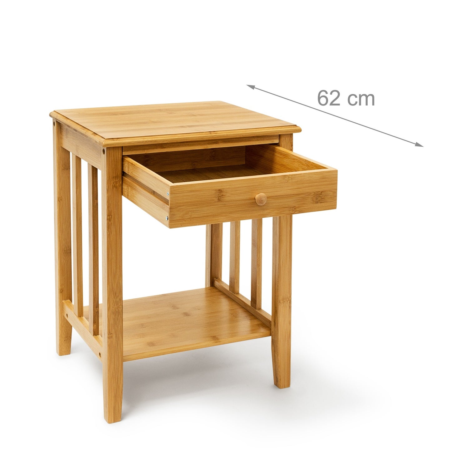 Bamboo Side Table with Drawer