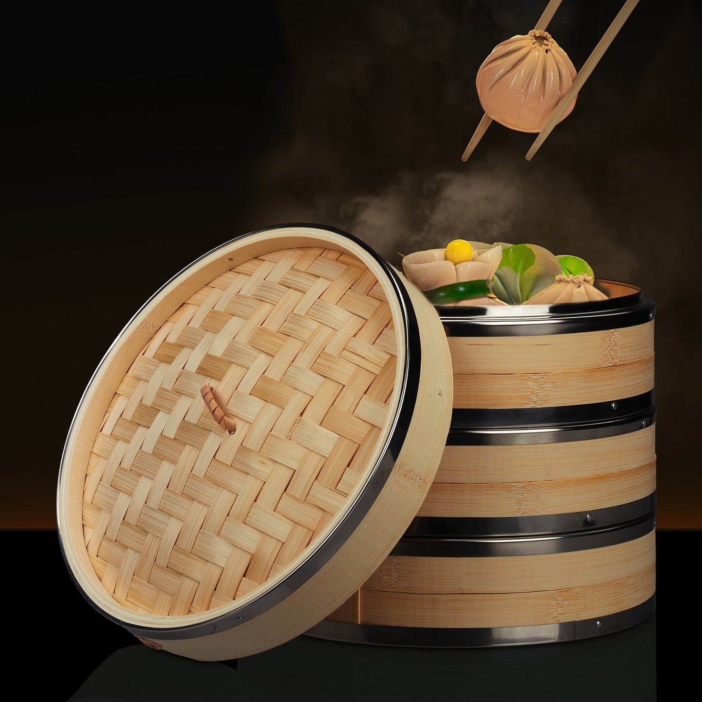 Bamboo Steamer 3 Tier