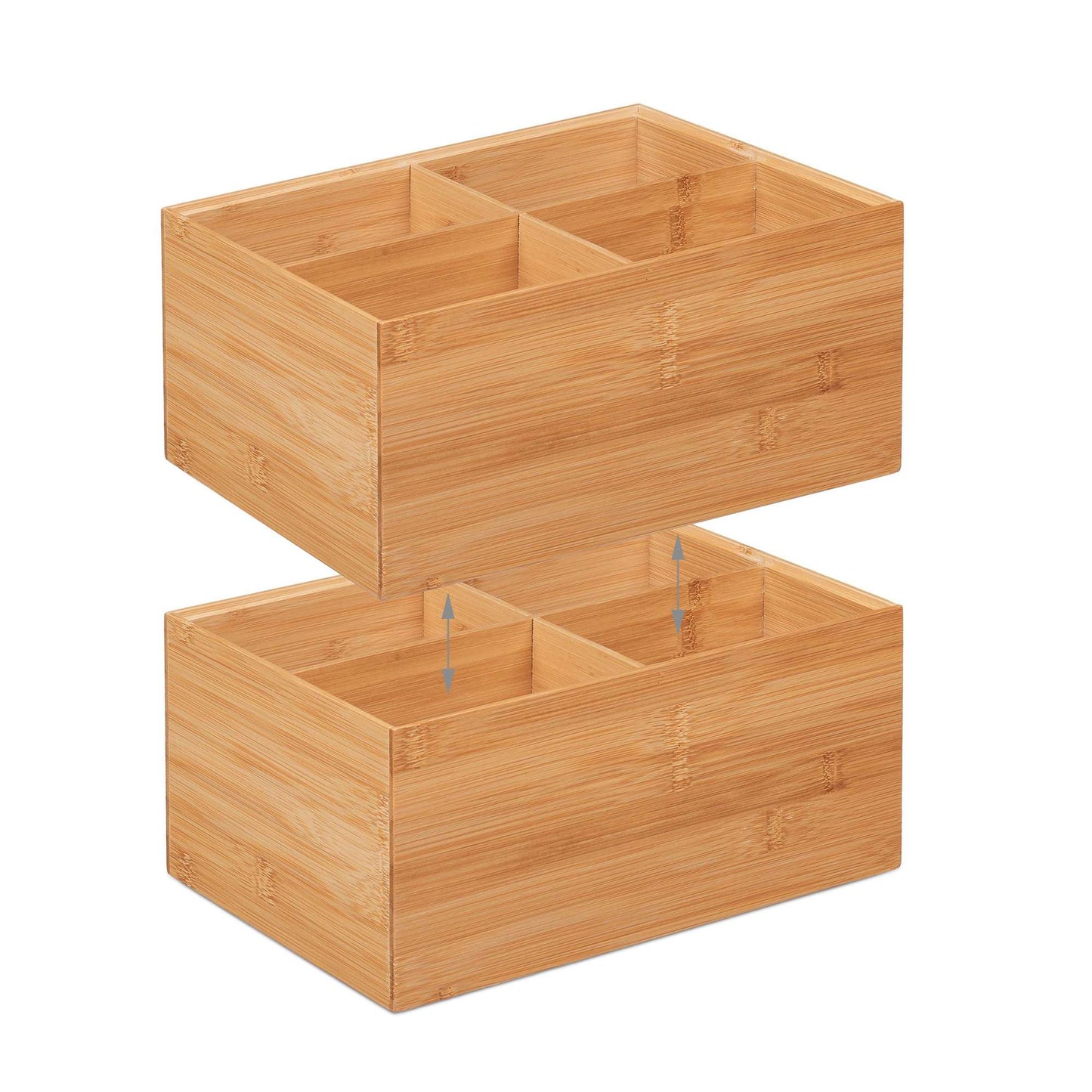 Bamboo Storage Box 4 Compartments