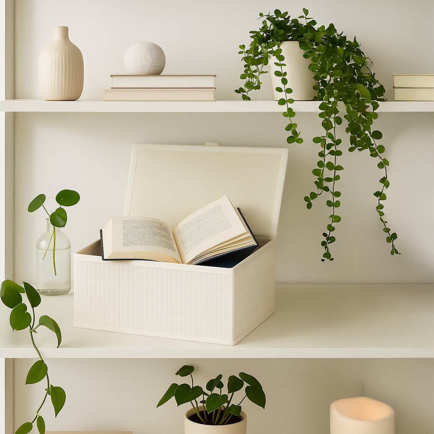 Bamboo Storage Boxes Set of 2 – Multipurpose, Lidded