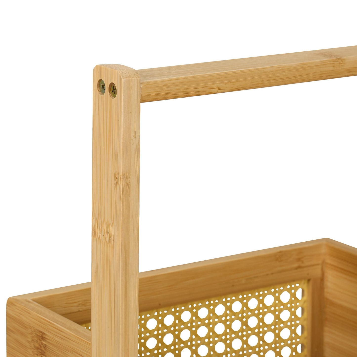 Bamboo Storage Shelf – 3-Tier, Rattan Design