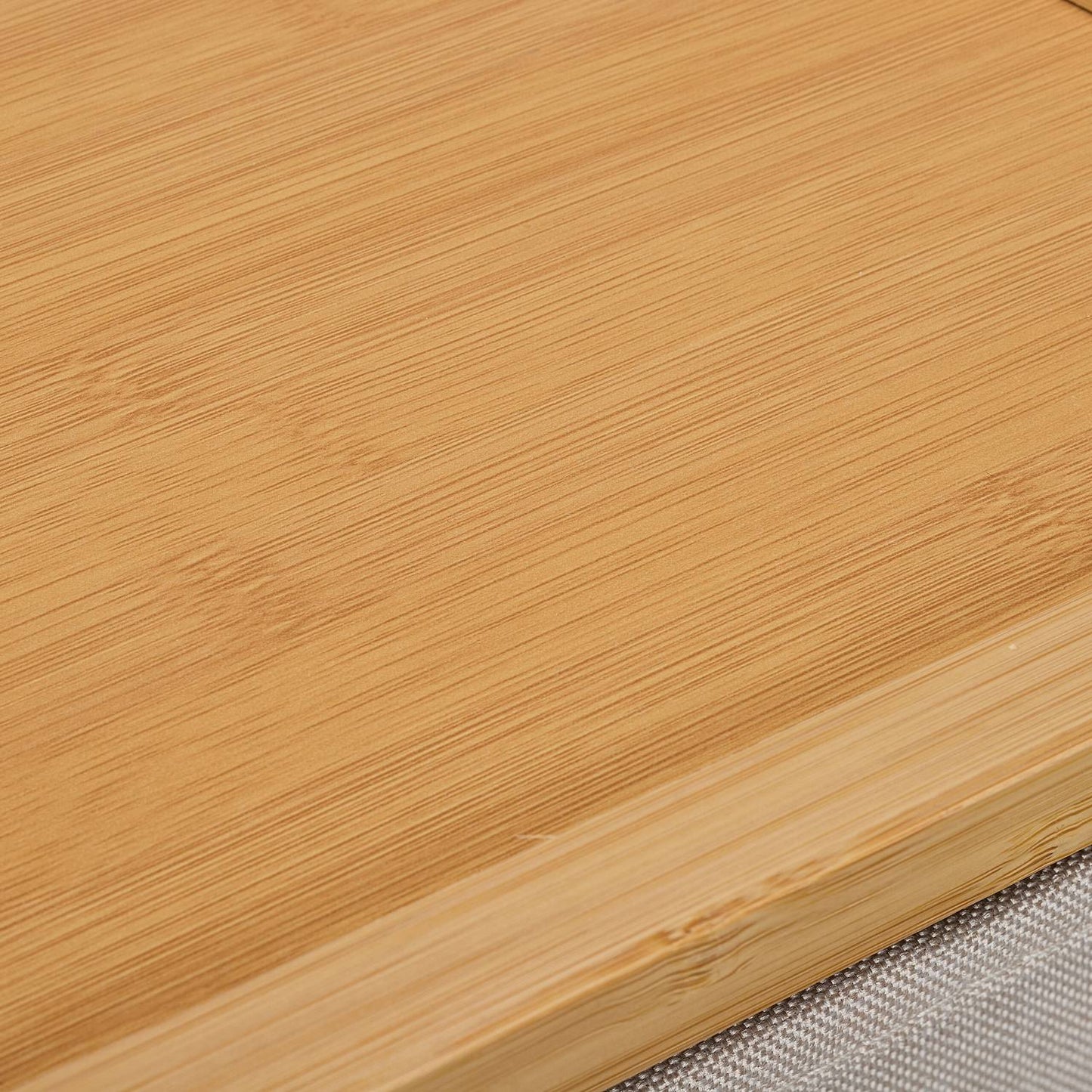 Bamboo Storage Unit with 4 Fabric Drawers