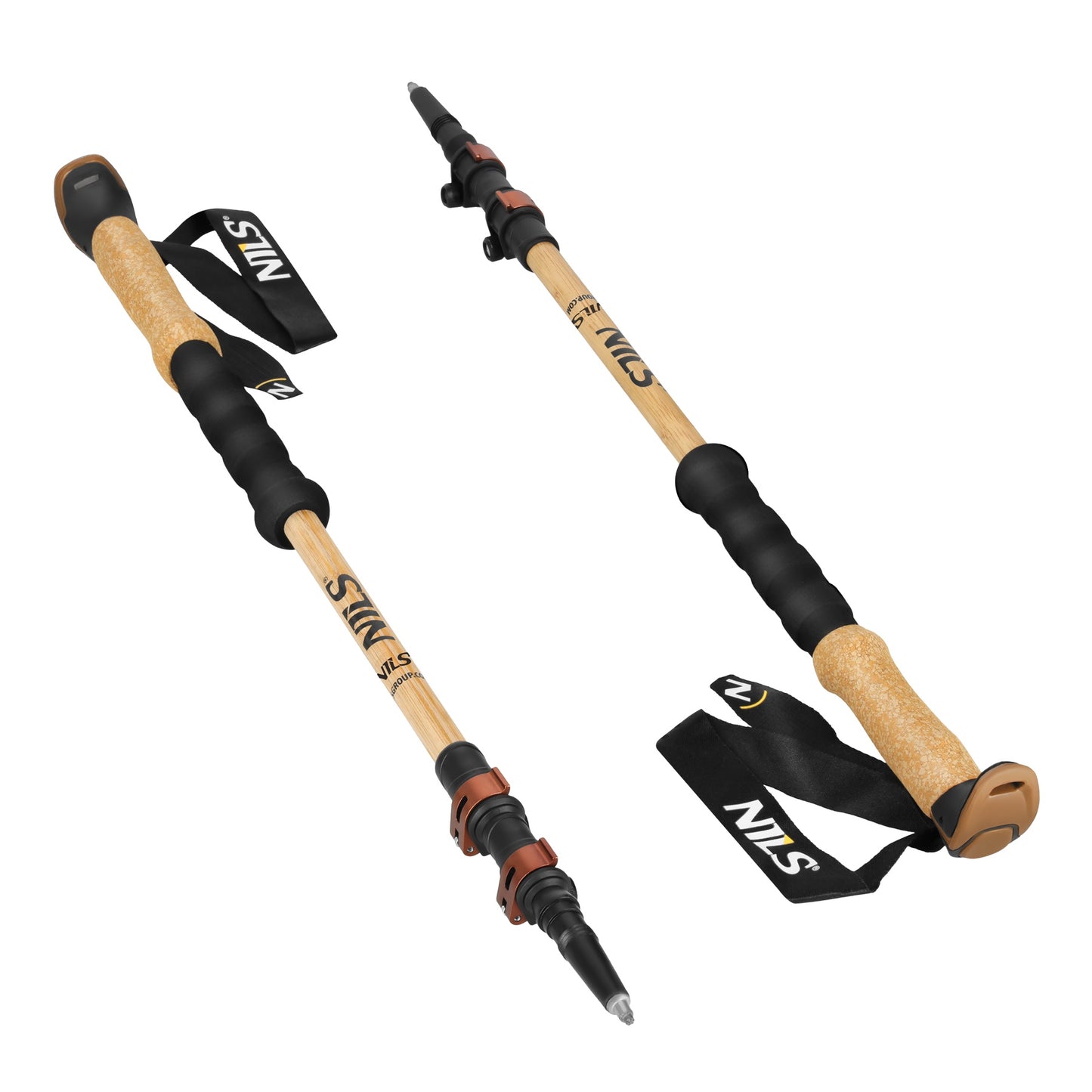 Bamboo Trekking Poles – Lightweight, Adjustable, Pair