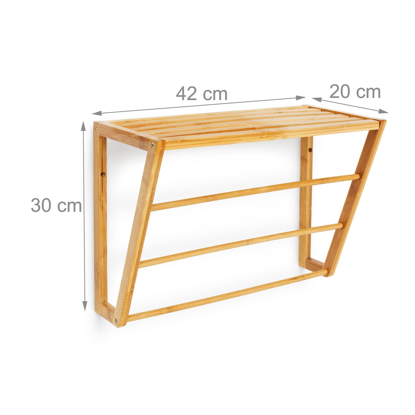 Bamboo bathroom shelf