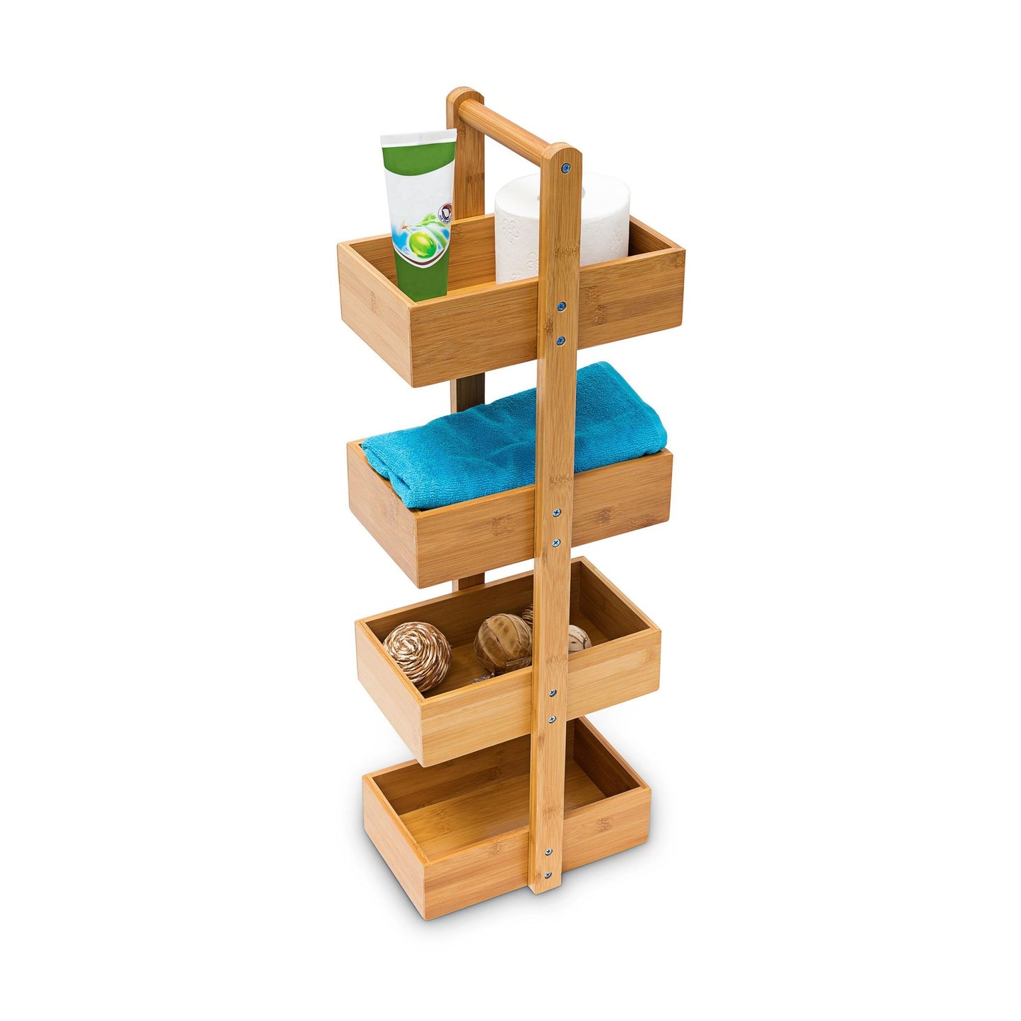 Bamboo bathroom shelf