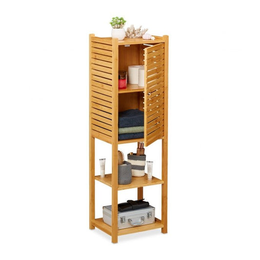 Bamboo bathroom shelf with 2 shelves