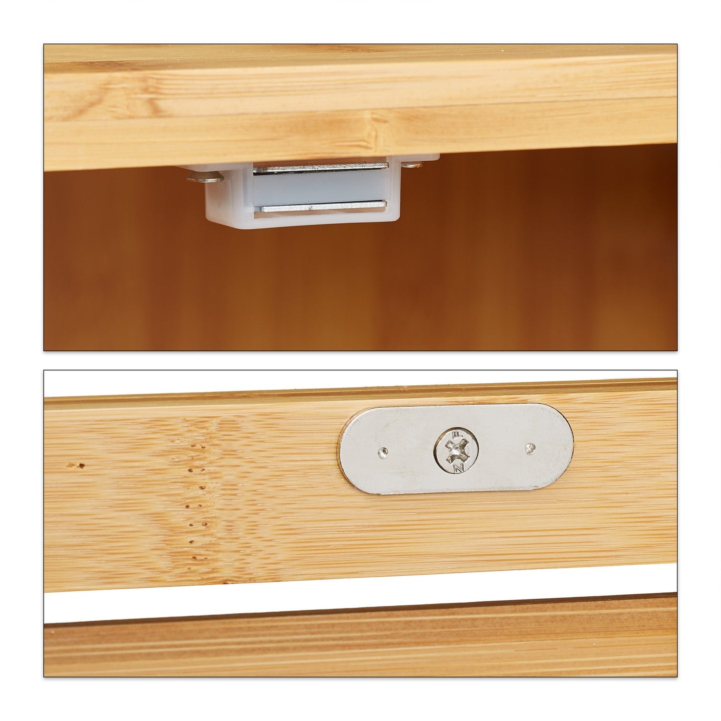 Bamboo bathroom shelf with 2 shelves