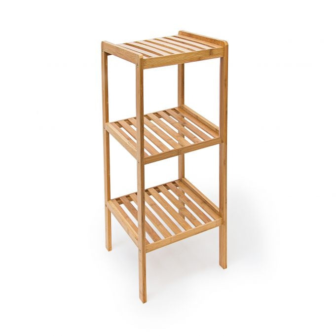 Bamboo bathroom shelf with 3 shelves