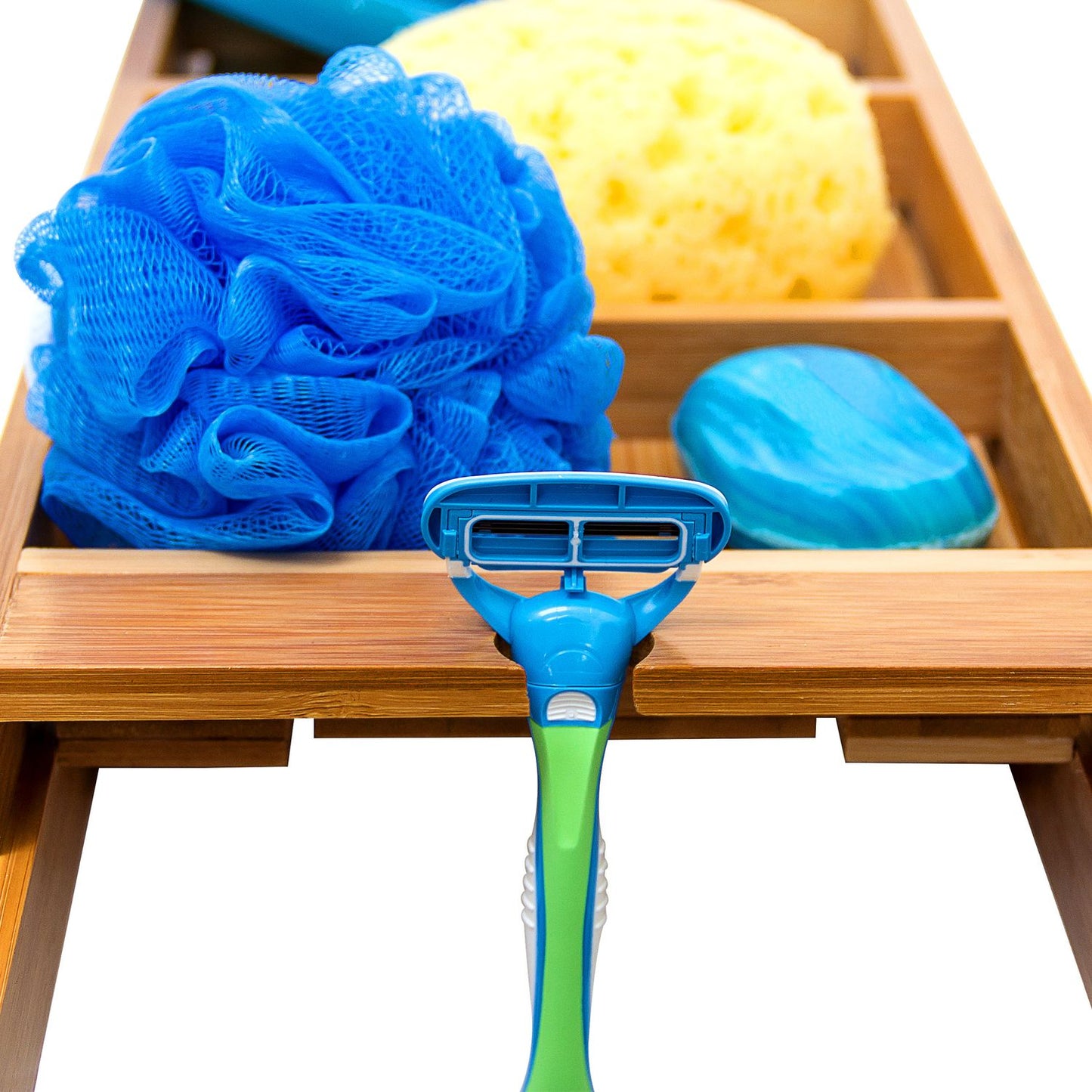 Bamboo bathtub shelf