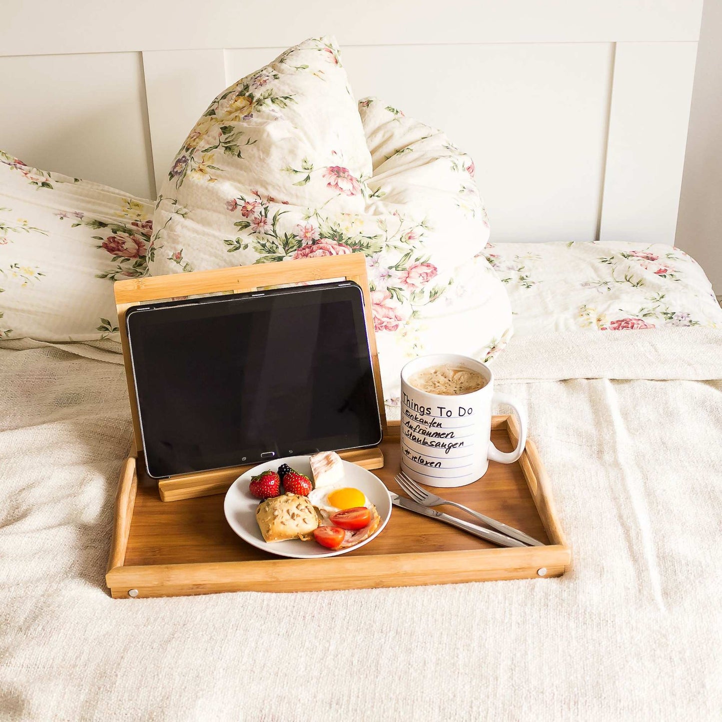 Bamboo bed tray