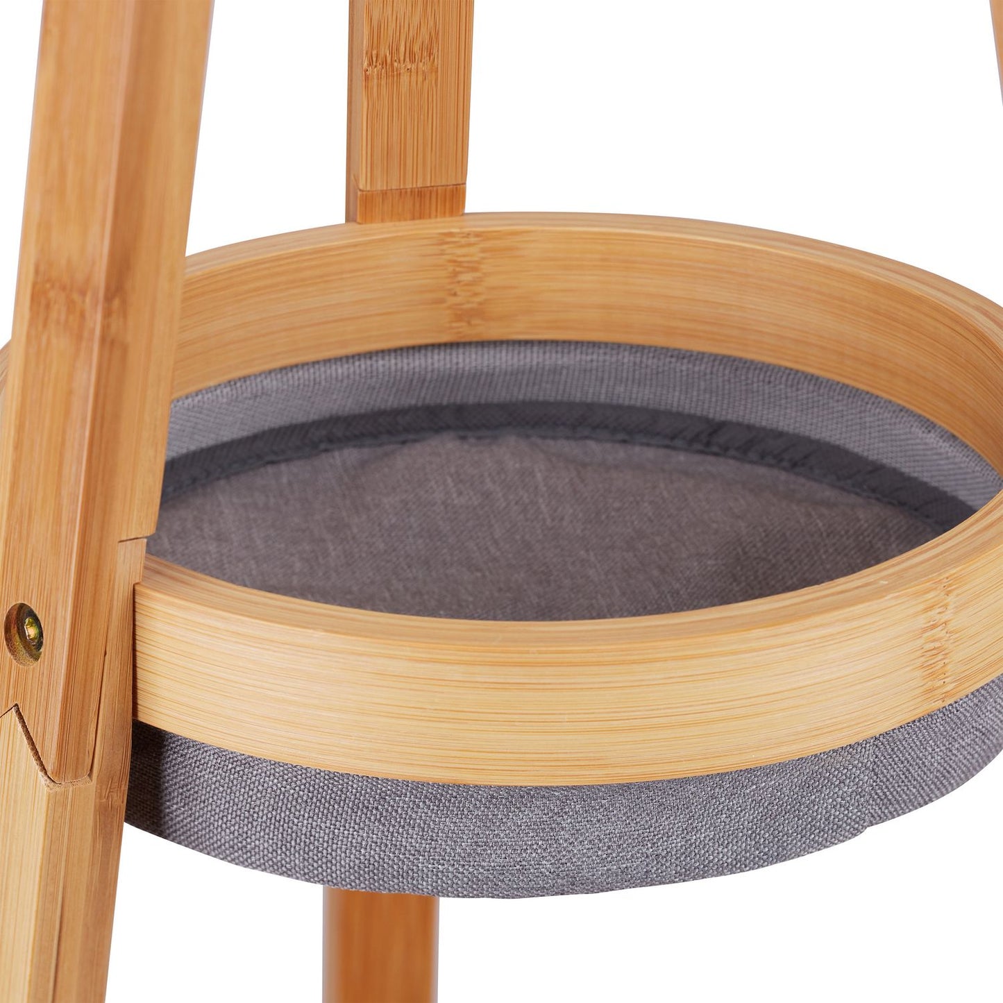 Bamboo clothes hanger with shelves