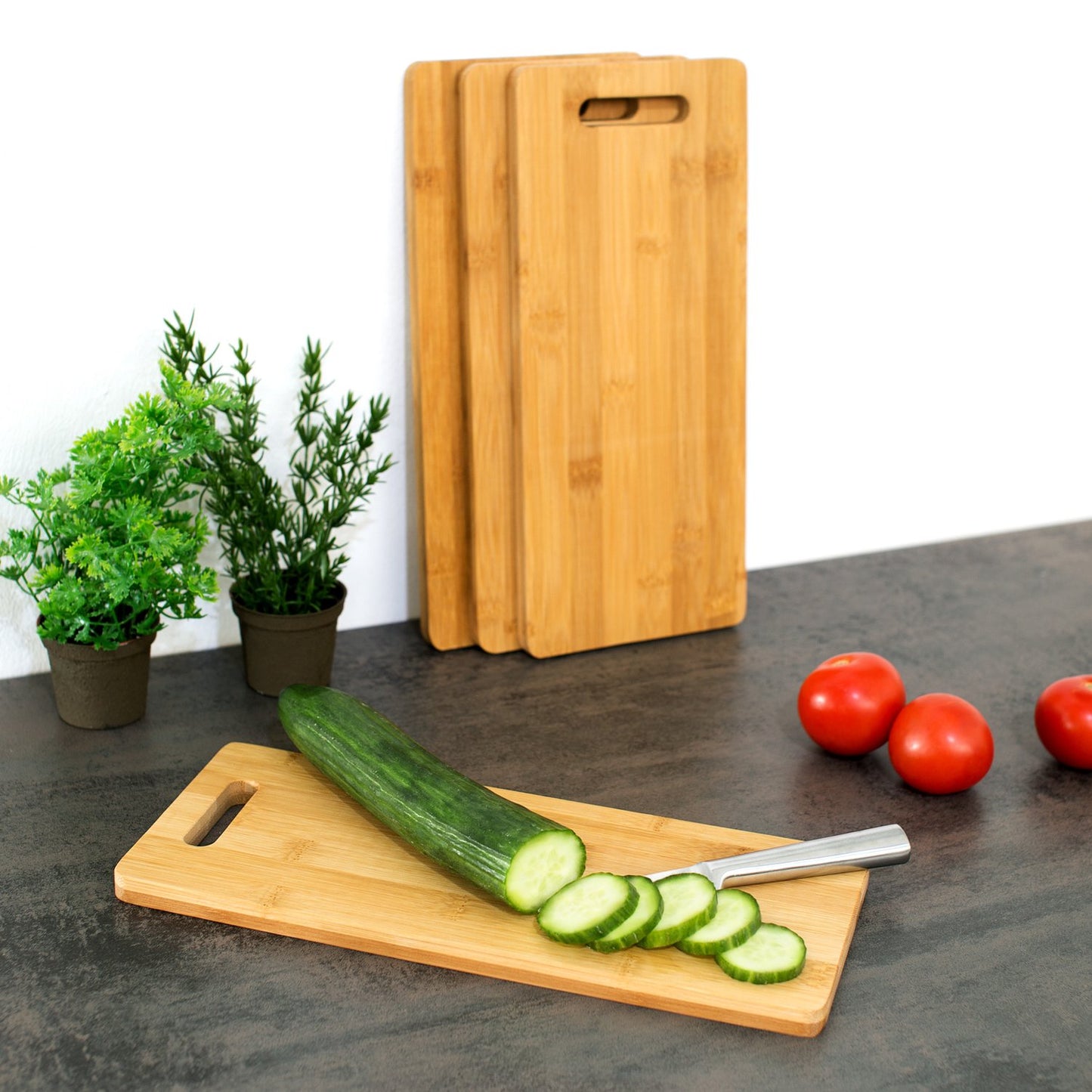 Bamboo cutting boards set of 4