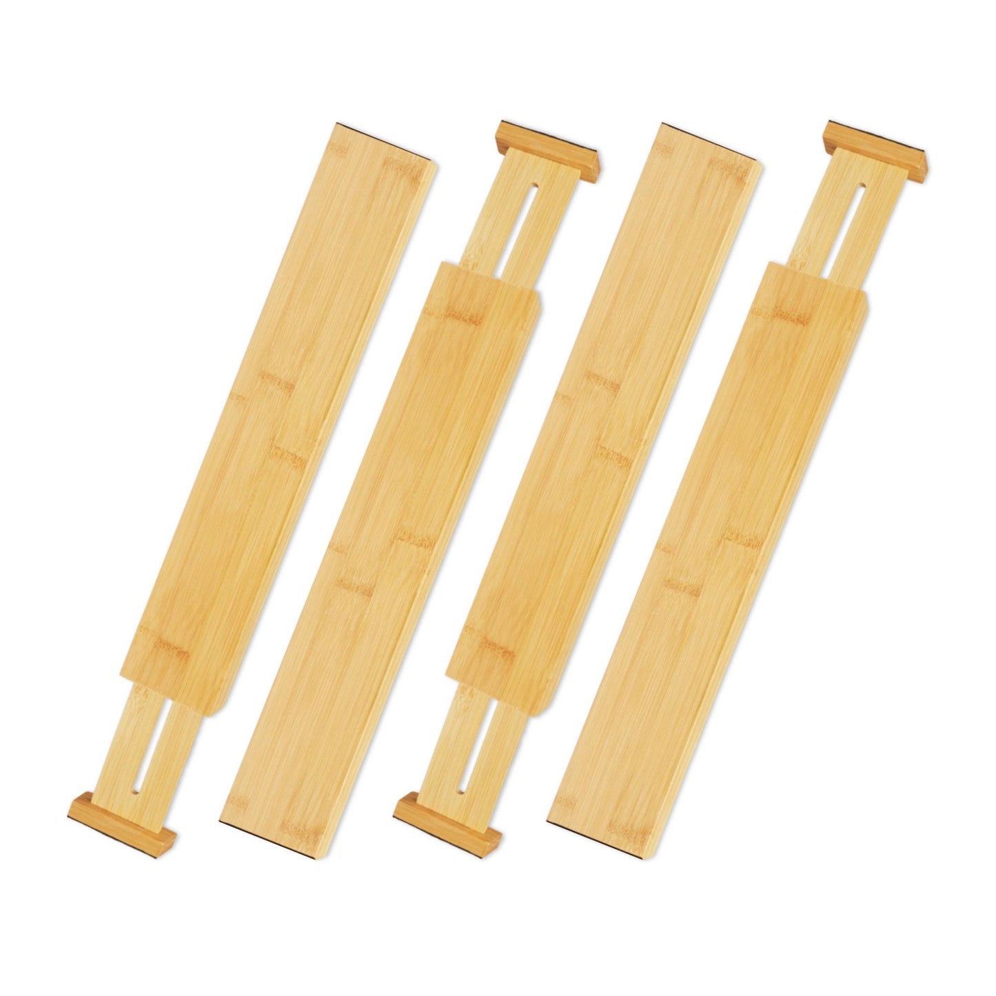Bamboo drawer dividers - set of 4