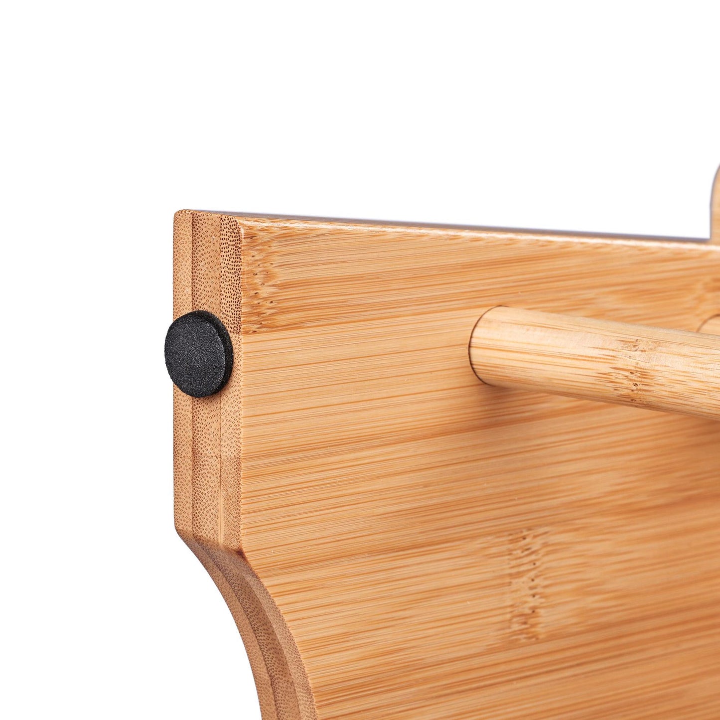 Bamboo footstool with handle
