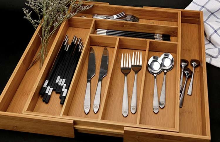 Bamboo insert / organizer for Ruhhy 19189 drawer