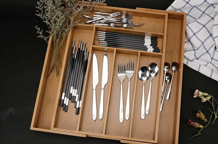 Bamboo insert / organizer for Ruhhy 19189 drawer