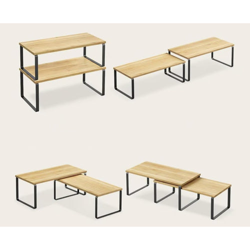 Bamboo kitchen shelf - 2 pcs Ruhhy 25661