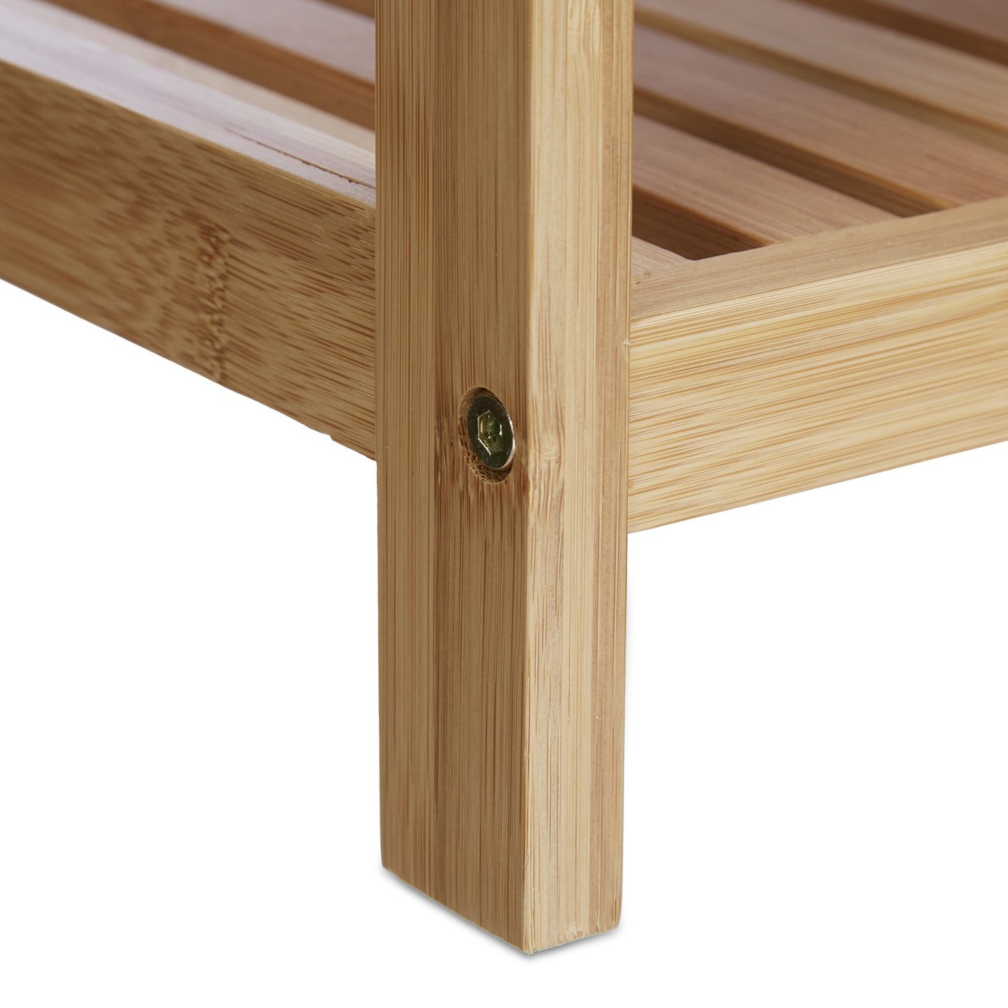 Bamboo kitchen shelf with tray