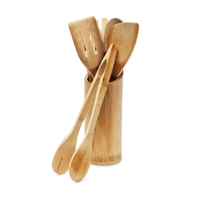 Bamboo kitchen utensils set of 7