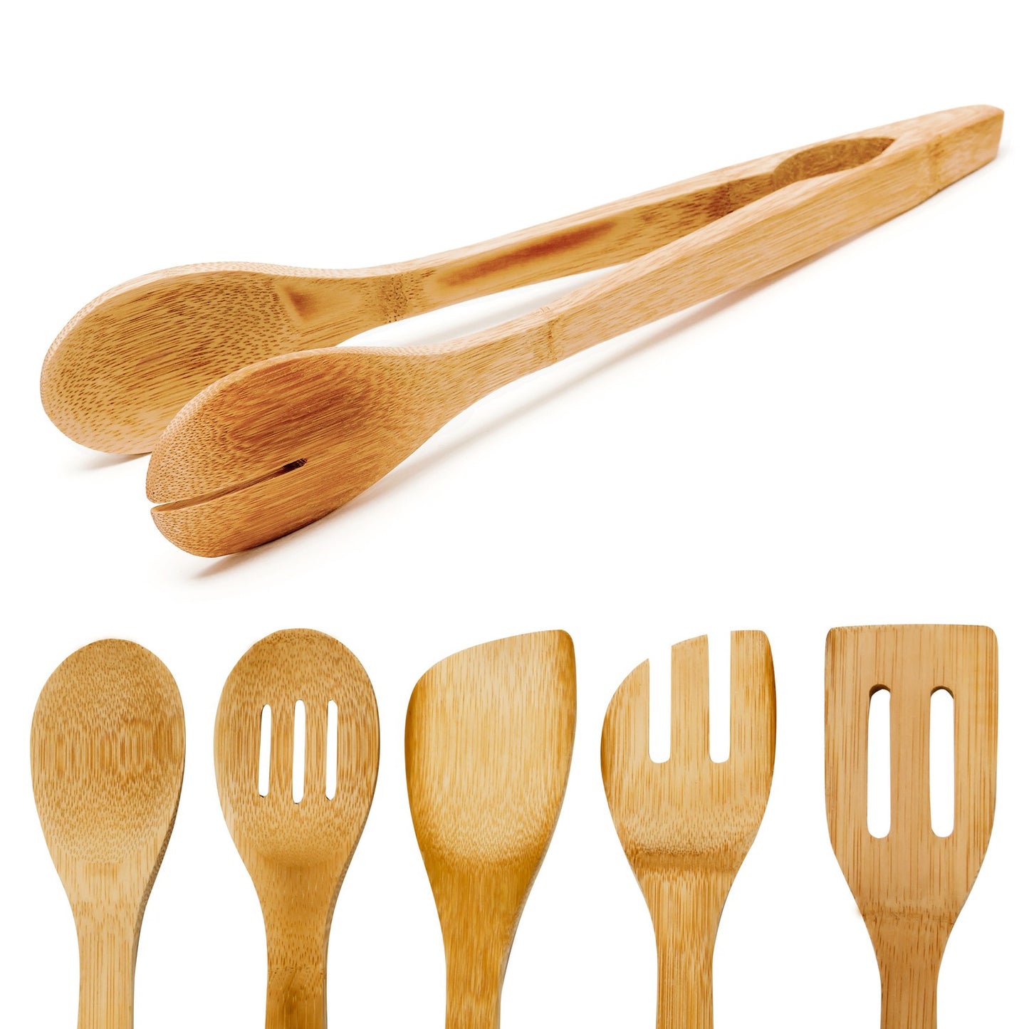 Bamboo kitchen utensils set of 7