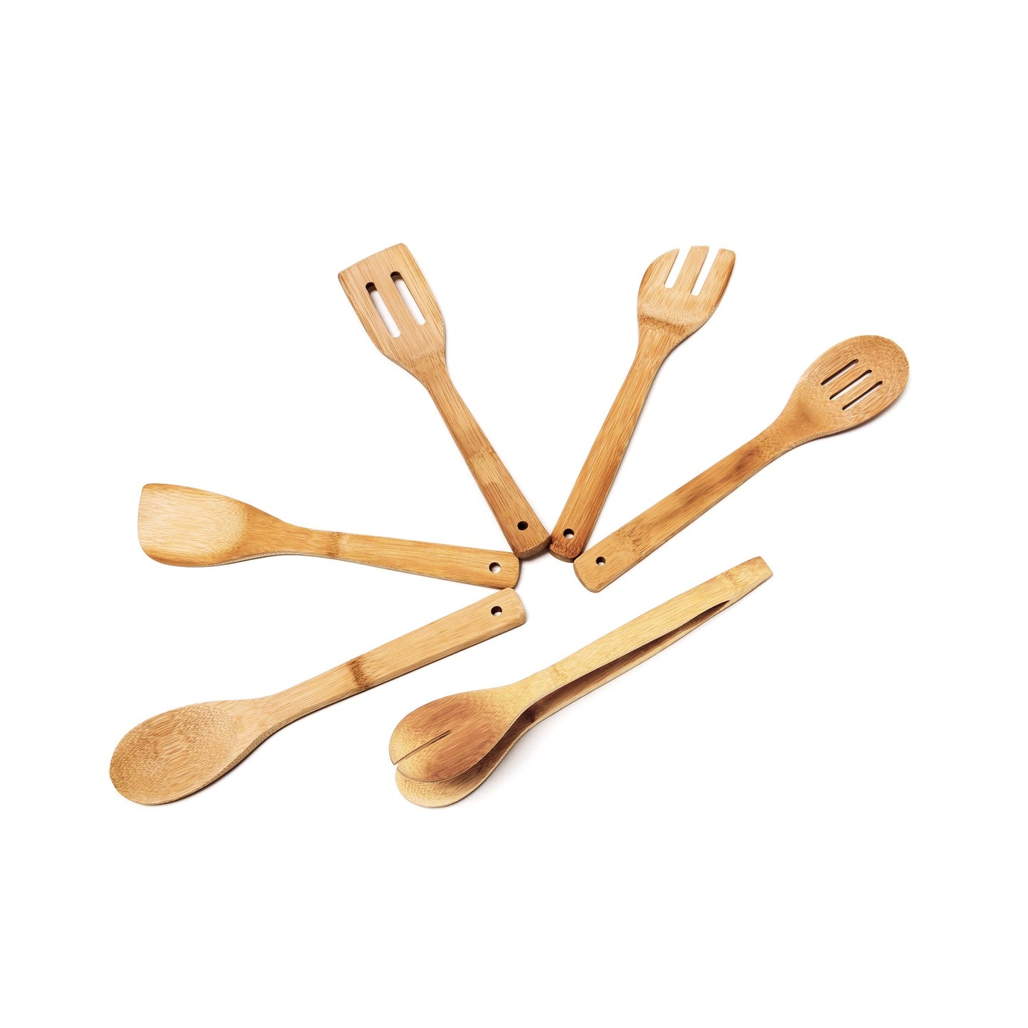 Bamboo kitchen utensils set of 7