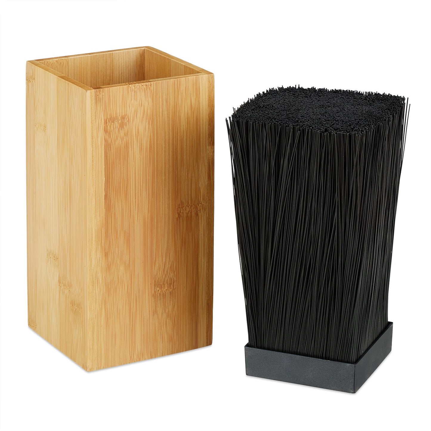 Bamboo knife block without knives