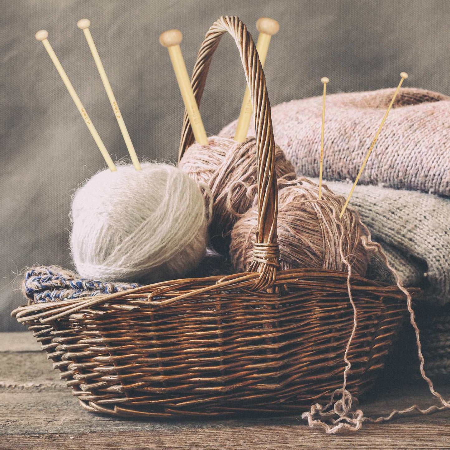 Bamboo knitting needles - set of 36 knitting needles
