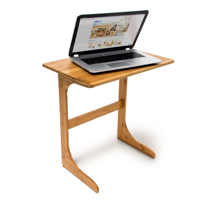 Bamboo laptop side table