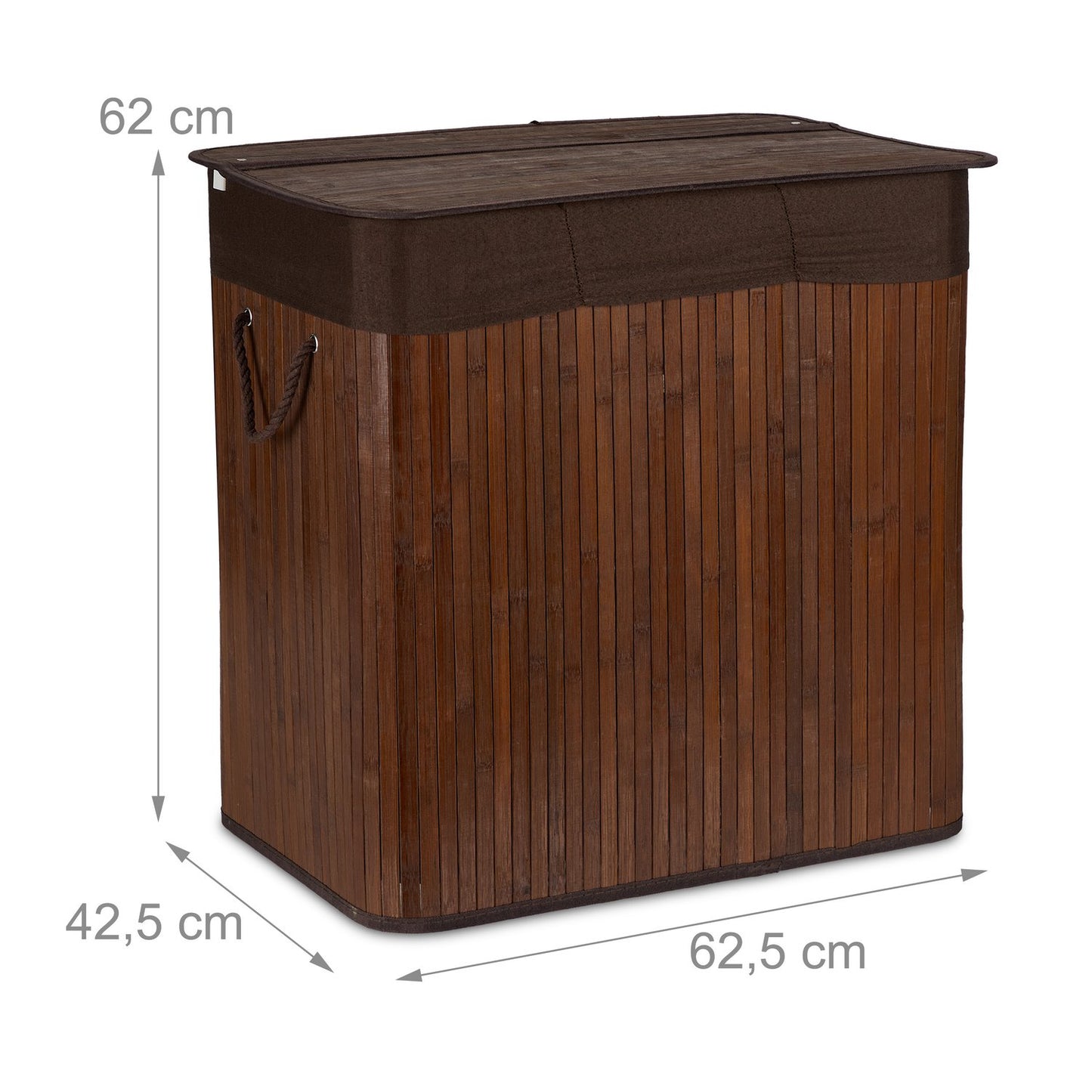 Bamboo laundry basket 3 compartments