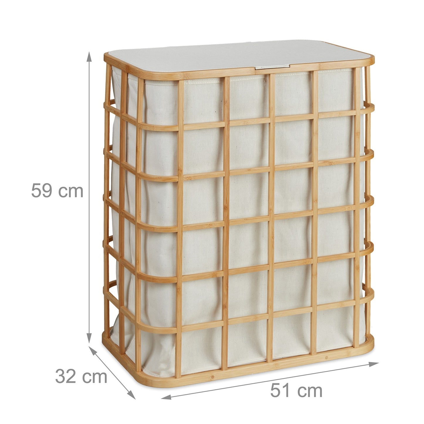 Bamboo laundry basket