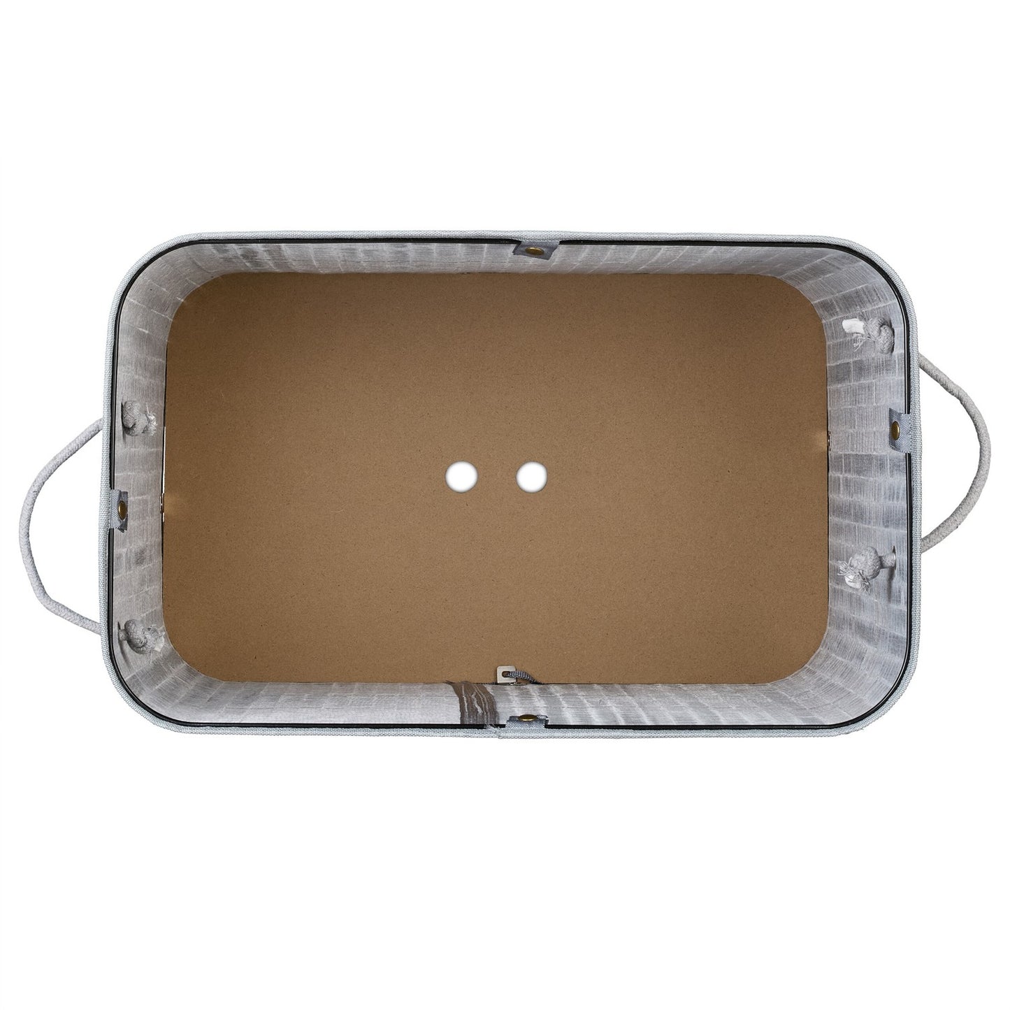Bamboo laundry basket with 2 compartments