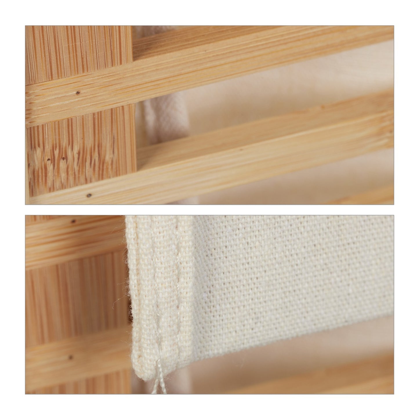 Bamboo laundry basket with lid