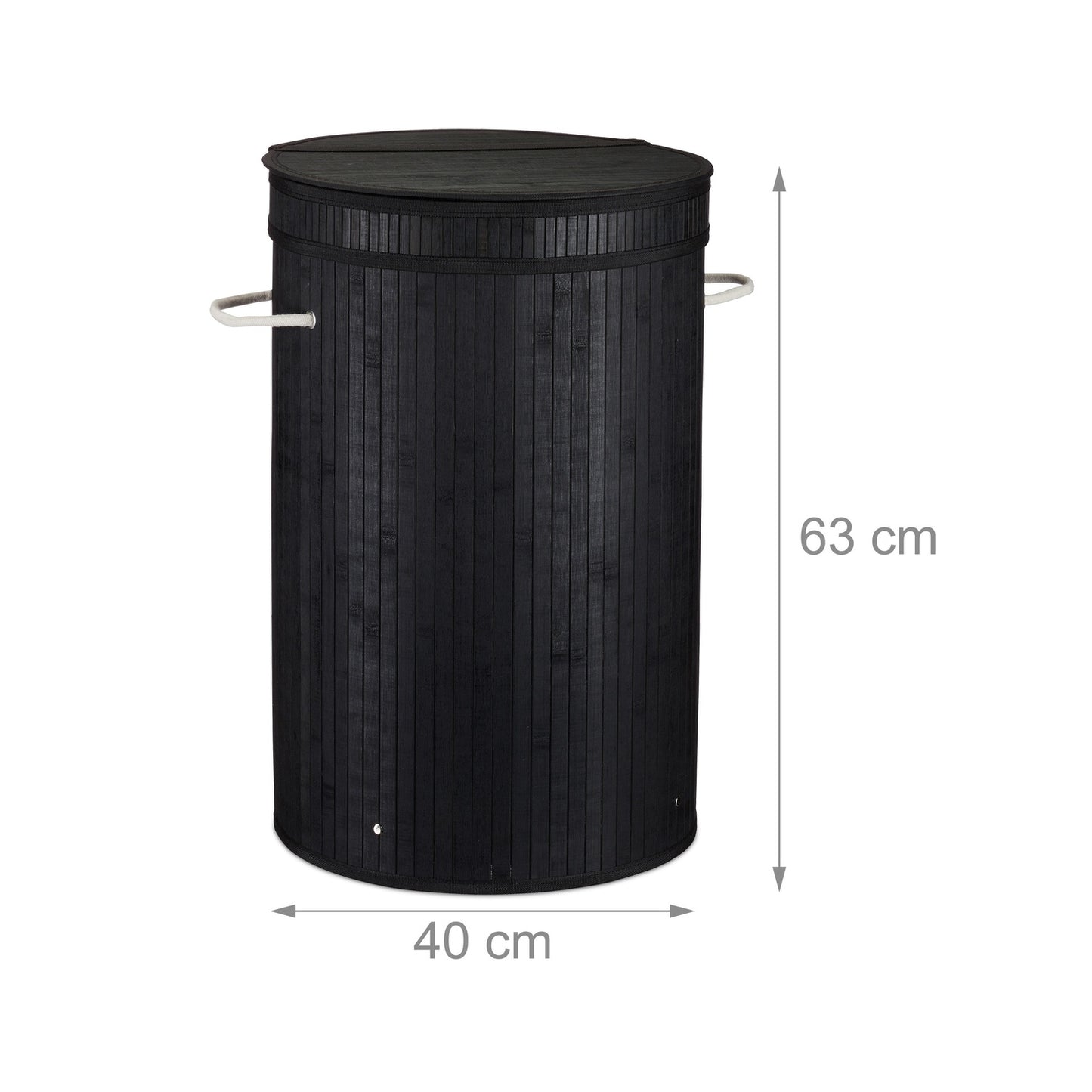 Bamboo laundry basket with lid