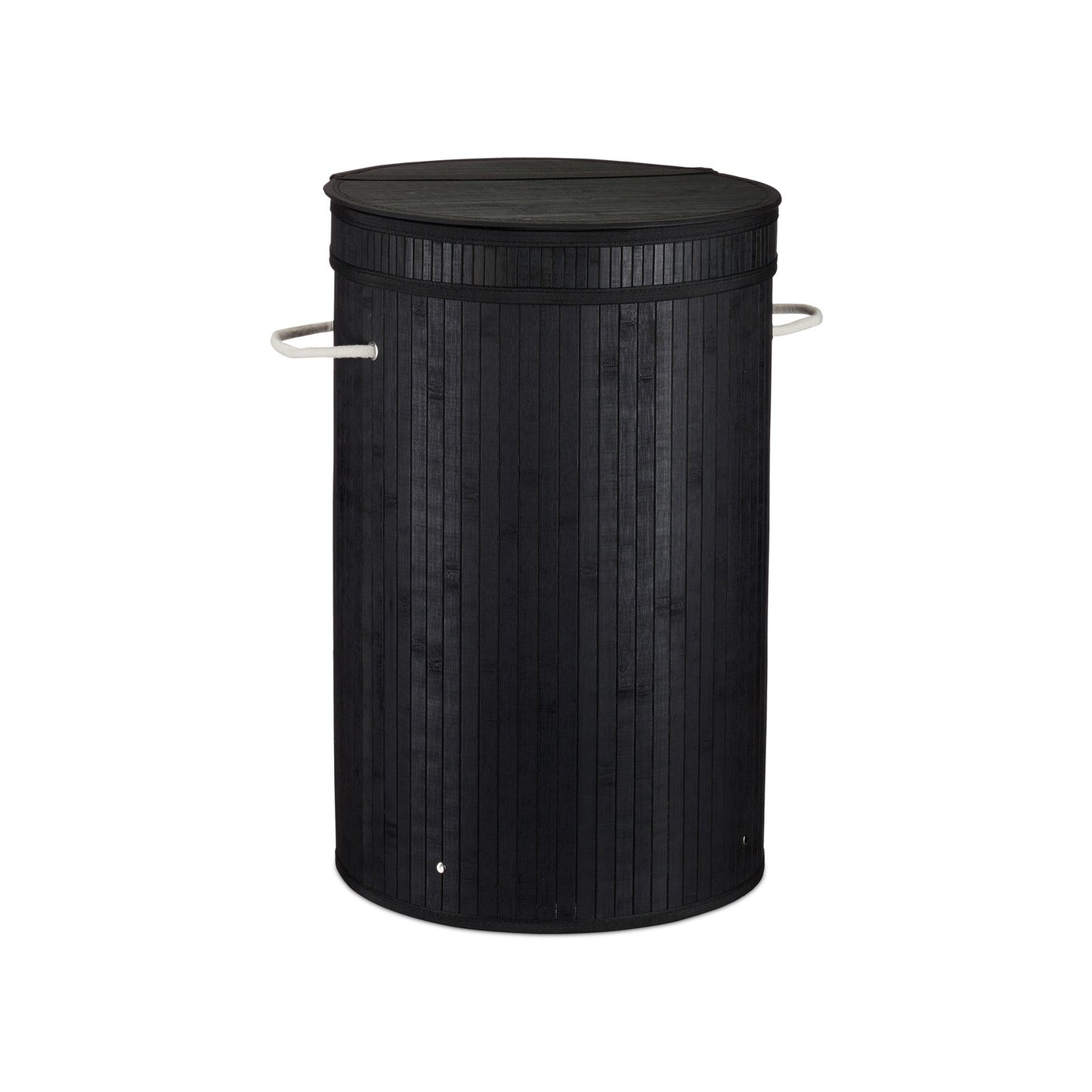 Bamboo laundry basket with lid