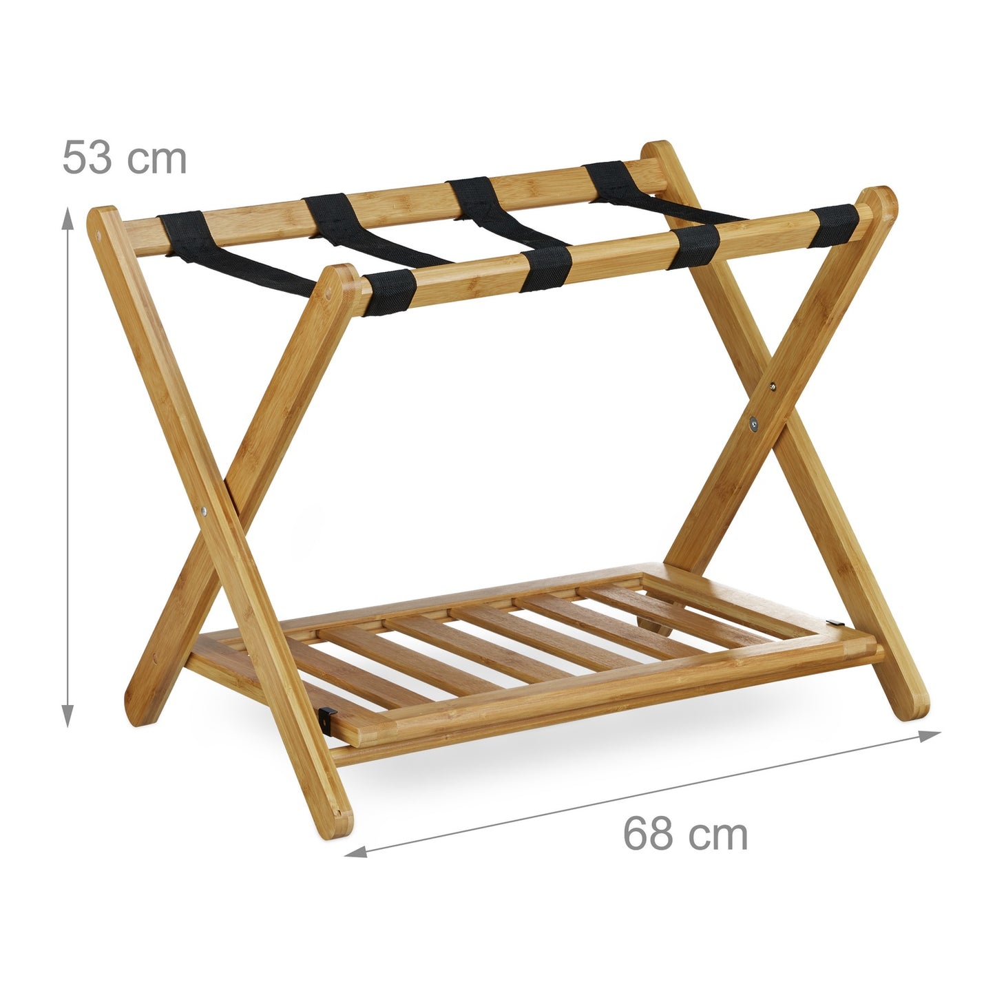 Bamboo luggage bench with storage
