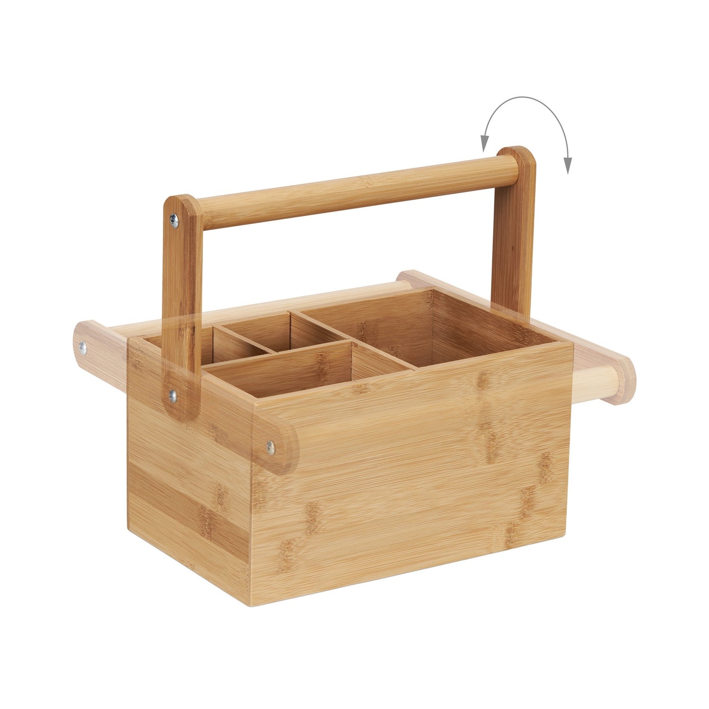 Bamboo organizer with handle